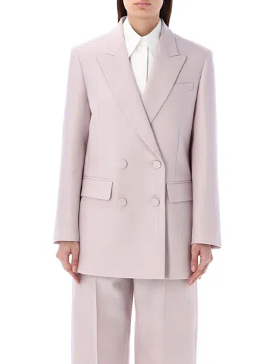 Valentino Double Breasted Blazer In Nemo_rose For Ss24