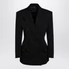 Valentino Wool Double-breasted Jacket In Black