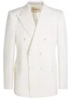 Valentino Garavani Milk-colored Double-breasted Jacket In In White