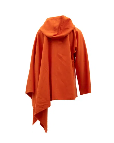 Valentino Garavani Draped Wool Jacket In Orange