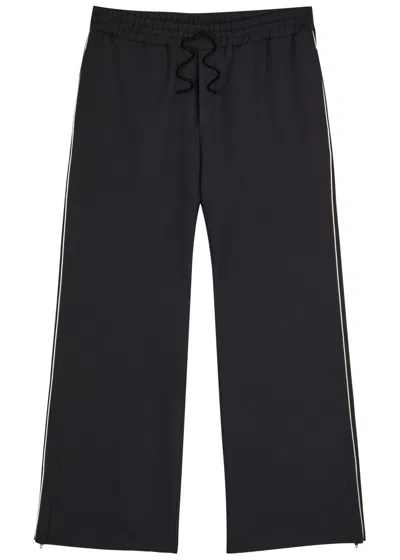 Valentino Garavani Drawstring Twill Track Pants In Black