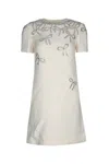 Valentino Wool-silk Bow-detail Mini Dress