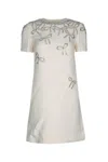 Valentino Wool-silk Bow-detail Mini Dress