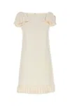 Valentino Women Crepe Couture Short Dress In Neutral