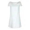 Valentino Ruffled Wool And Silk-blend Crepe Mini Dress In Beige