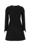 Valentino Garavani Open Back Bow Mini Dress In Black