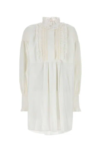 Valentino Garavani White Cotton Blend Dress