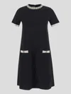 Valentino Crepe Couture Mini Dress With Patch Pockets