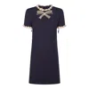 Valentino Knee Length Dress Short Sleeves In Blue