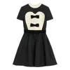 Valentino Double-bow Mini Dress In Wool