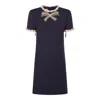 Valentino Knee Length Dress Short Sleeves In Blue