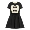 Valentino Double-bow Mini Dress In Wool