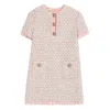 Valentino Womens Multicolor. Embellished Short-sleeves Woven Mini Dress