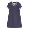 Valentino Knee Length Dress Short Sleeves In Blue