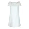 Valentino Mini Crepe Couture Dress With Bows In Beige