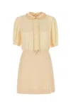 Valentino Women's Crepe Couture Short Dress In Neutral