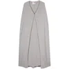 Valentino Cape-design Maxi Dress In Grey