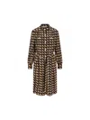 Valentino Womens Nero Multicolor Belted Printed Silk Midi Dress In Animal Print