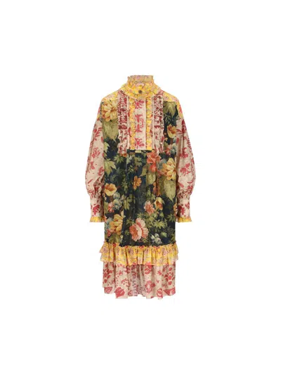 Valentino Voyage Imaginaire Muslin Short Dress In Multicolour