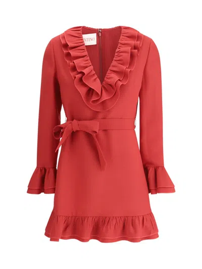 Valentino Mini Dress In Red