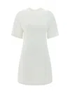Valentino Garavani Mini Dress In Structured Couture In White