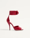 Valentino Garavani Drip Rose Kidskin Sandal With Crystals 105mm Woman Red 40 In Red
