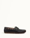 Valentino Garavani 'fastaway' Black Loafers With Vlogo Plaque And Decorative Laces With Logo In Leat In Black
