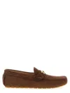 Valentino Mocassino Driver Fastaway In Cervo Suede In Brown