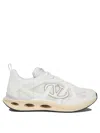 Valentino White Leather And Fabric Vlogo Easyjog Sneakers