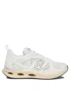 Valentino White Leather And Fabric Vlogo Easyjog Sneakers
