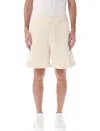 Valentino Ecru Cotton And Linen Bermuda Shorts