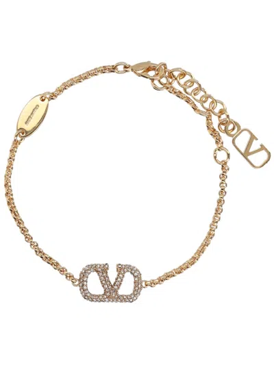 Valentino Garavani Elegant Brass Bracelet In Gold