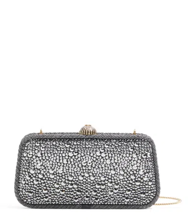Valentino Garavani Embellished Carry Secrets Clutch Bag In Silver