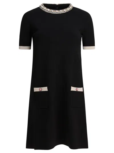 Valentino Garavani Embellished Choker Dress In Gold