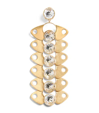 Valentino Garavani Embellished Pages Single Earring In Gold