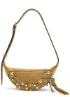 Valentino Garavani Embellished Suede Belt Bag In Brown