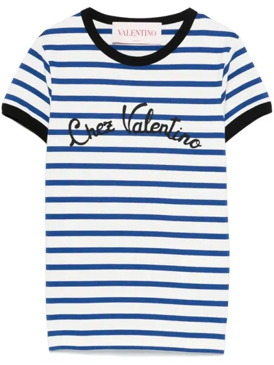 VALENTINO VALENTINO GARAVANI EMBROIDERED COTTON T-SHIRT