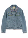 Valentino Denim Jackets Embroideries In Blue