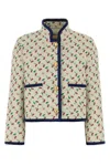 Valentino Jacquard Jacket With Button Detailing And Front Pockets In Neutral