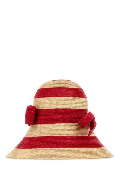 Valentino Garavani Embroidered Raffia Bucket Hat For Women In Multi