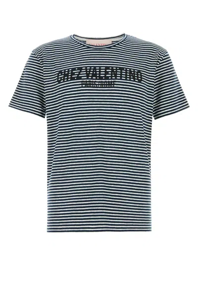 Valentino Garavani Embroidered Stretch Linen Blend T-shirt