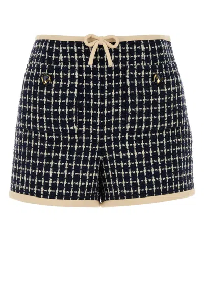 VALENTINO VALENTINO GARAVANI EMBROIDERED TWEED SHORTS