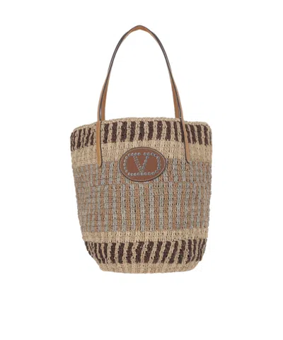VALENTINO GARAVANI VALENTINO GARAVANI EMBROIDERED VLOGO SIGNATURE TOTE BAG