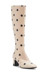 Valentino Equivoque Polka Dot Printed Boots In Multi
