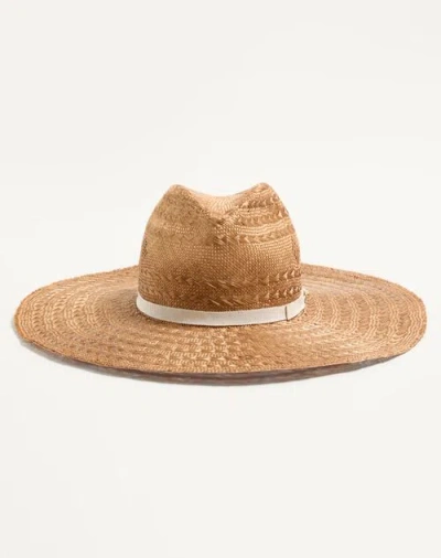 Valentino Garavani Escape Straw Hat Woman Gold/ivory 57