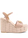 Valentino Garavani Espadrille-style Flat Shoes With Textured Upper In Neutral