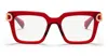 Valentino V-side - Crystal Red / Gold Glasses