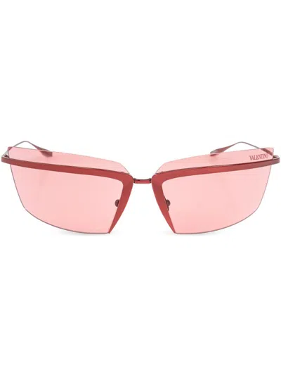 Valentino Garavani Eyewear Biker-frame Sunglasses In Pink