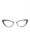 Valentino Garavani Eyewear Cat-eye Glasses In Gold