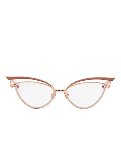 Valentino Garavani Eyewear Cat-eye Glasses In Brown